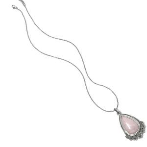 Brighton Sakura Pink Quartz Convertible Teardrop Necklace